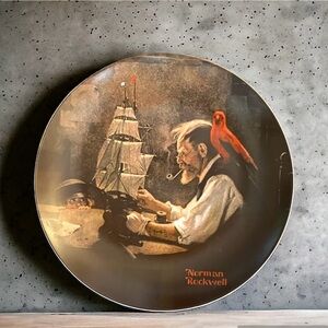 Vintage Collector Plate Norman Rockwell The Ship Builder 1980 Bradford Exchange